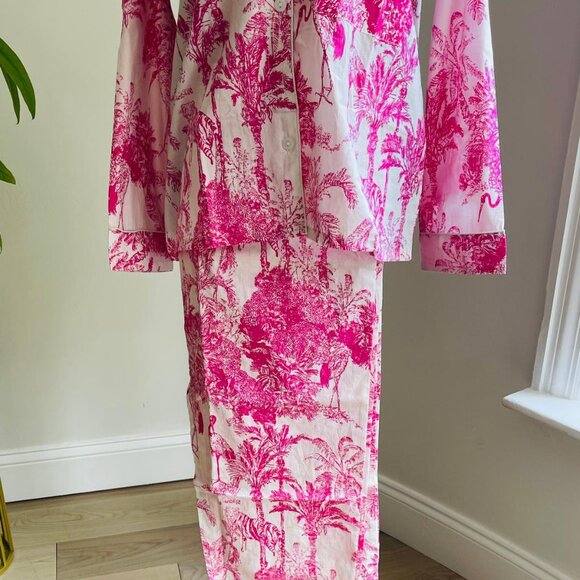 BRAND NEW Hand Block Print Cotton Pajama Set Bridesmaid Pajamas Dresses - Picture 7 of 9